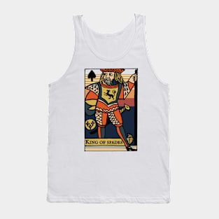 Classic Original Standard Character of Playing Card King of Spades Tank Top